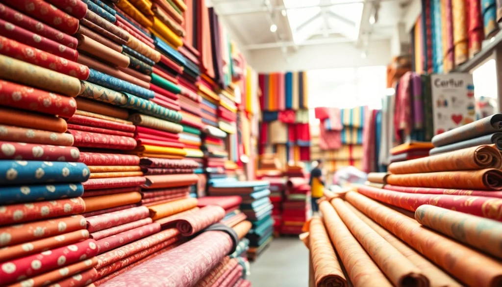 In deze stoffenwinkel ontdekt u kleurrijke stoffen in diverse patronen en texturen.