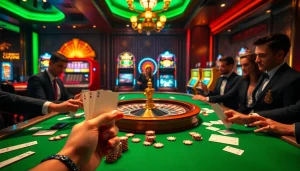 Players enjoying a thrilling s8 poker game at a luxurious casino table