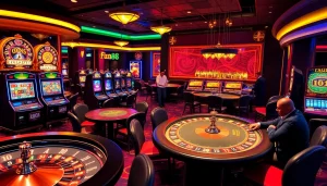 Players enjoying an exciting gambling experience at Fun88 casino tables filled with action.