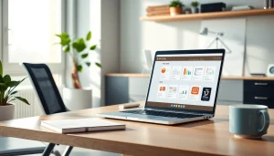 Experience seamless workflow with wps电脑版 in a modern home office.