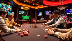 Engaging players at a lively casino table representing https://bong99.pro/ excitement.