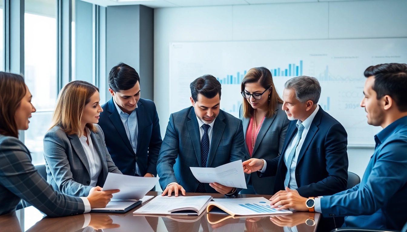 Audit Services in UAE: Professionals collaborating in a modern office for effective financial audits.