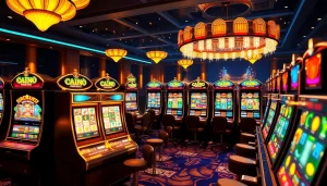 Players enjoying diverse online slots, capturing the excitement of online gambling.