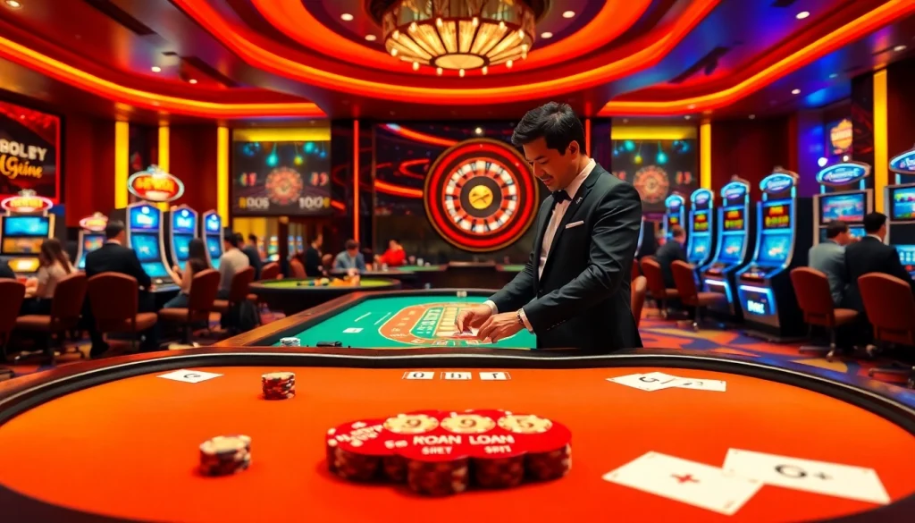 Experience the excitement of gambling with ดูบอลสด66z in a luxurious casino atmosphere filled with poker and roulette.