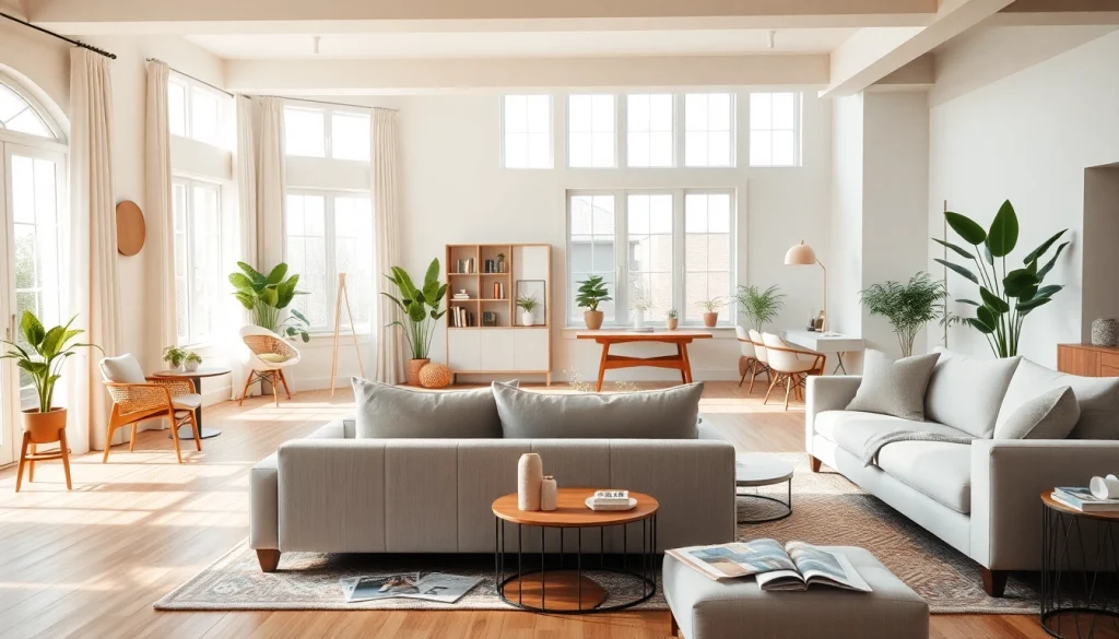 Revamped living room showcasing home renovation with modern decor and warm lighting.