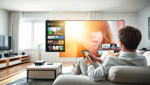 Stream entertainment with https://bosstv.ca on modern IPTV devices in a cozy living room.