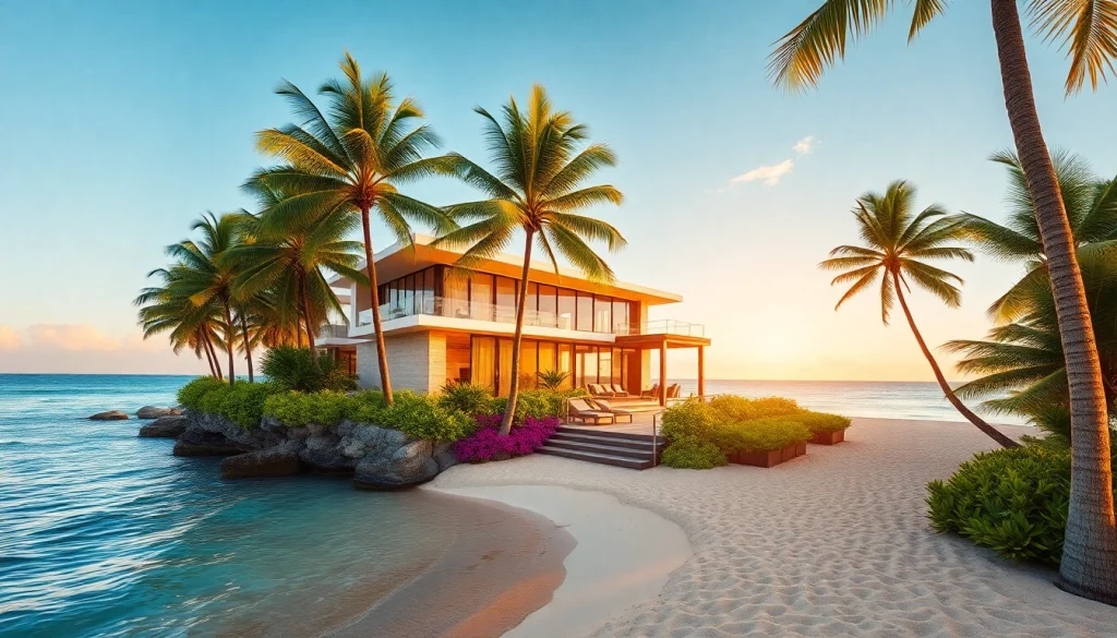 Luxurious beachfront villa in Belize, representing ideal Property Belize investment.