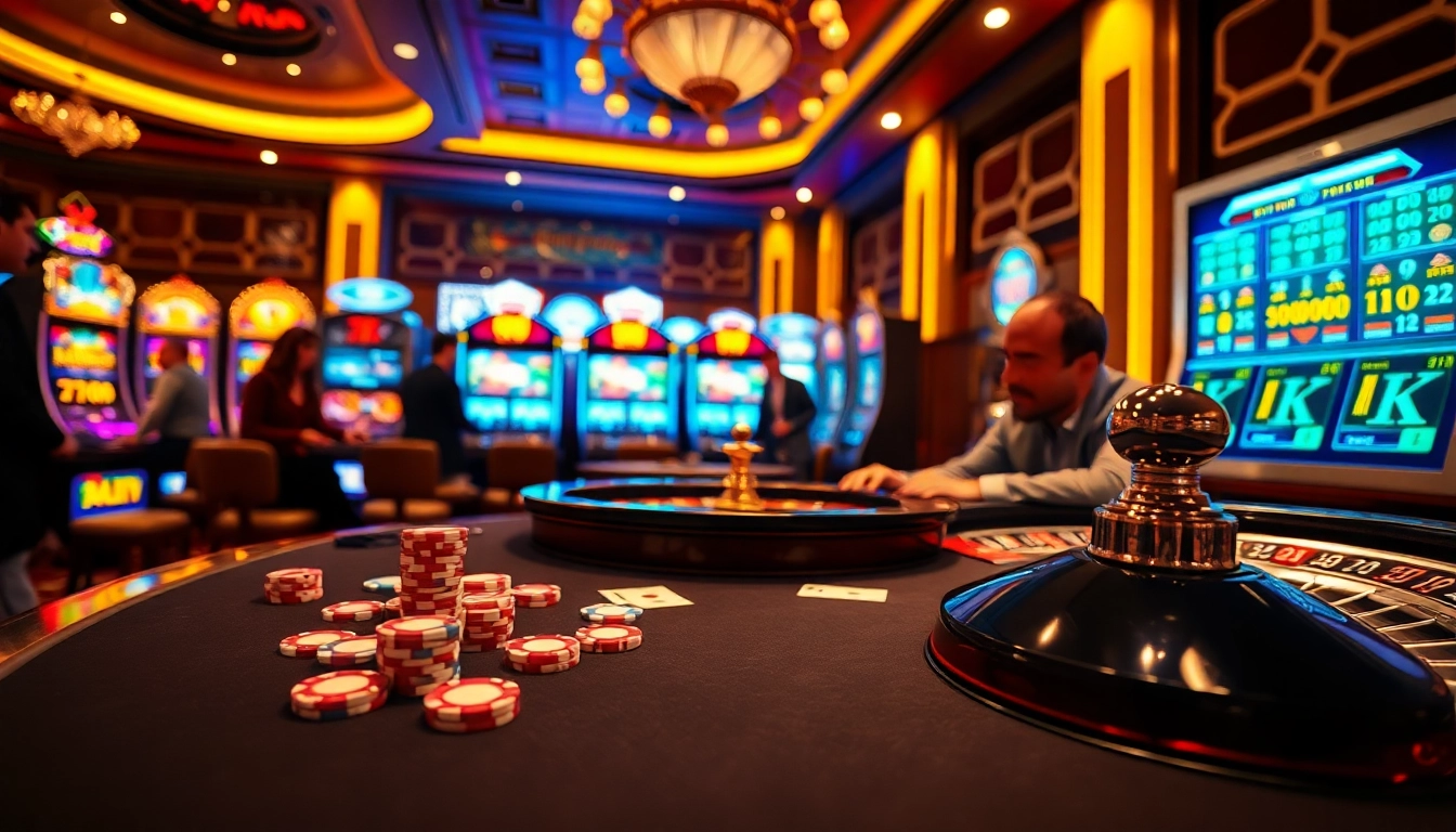 Experience thrilling gambling action at 7m.cn with engaged players at a luxurious casino table.