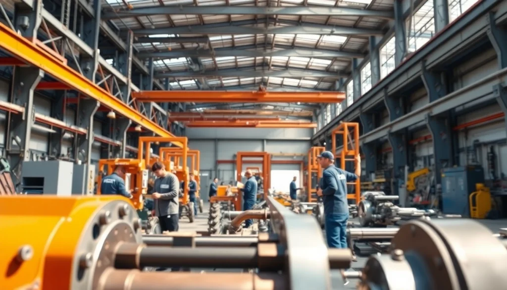 Engaged technicians in industrial fabrication Edmonton workshop showcasing expertise.