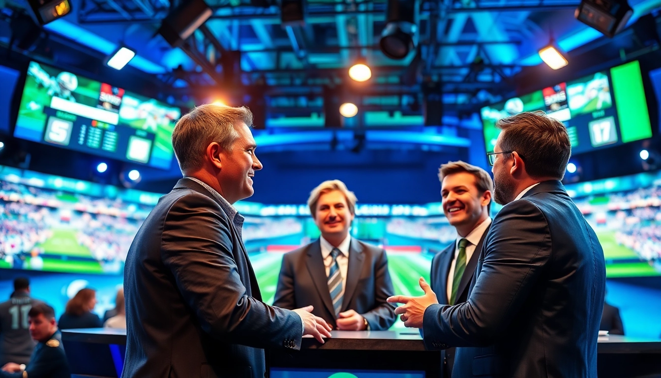 Experience sports broadcasting at https://sportnation.nz with engaging hosts in a vibrant studio setting.