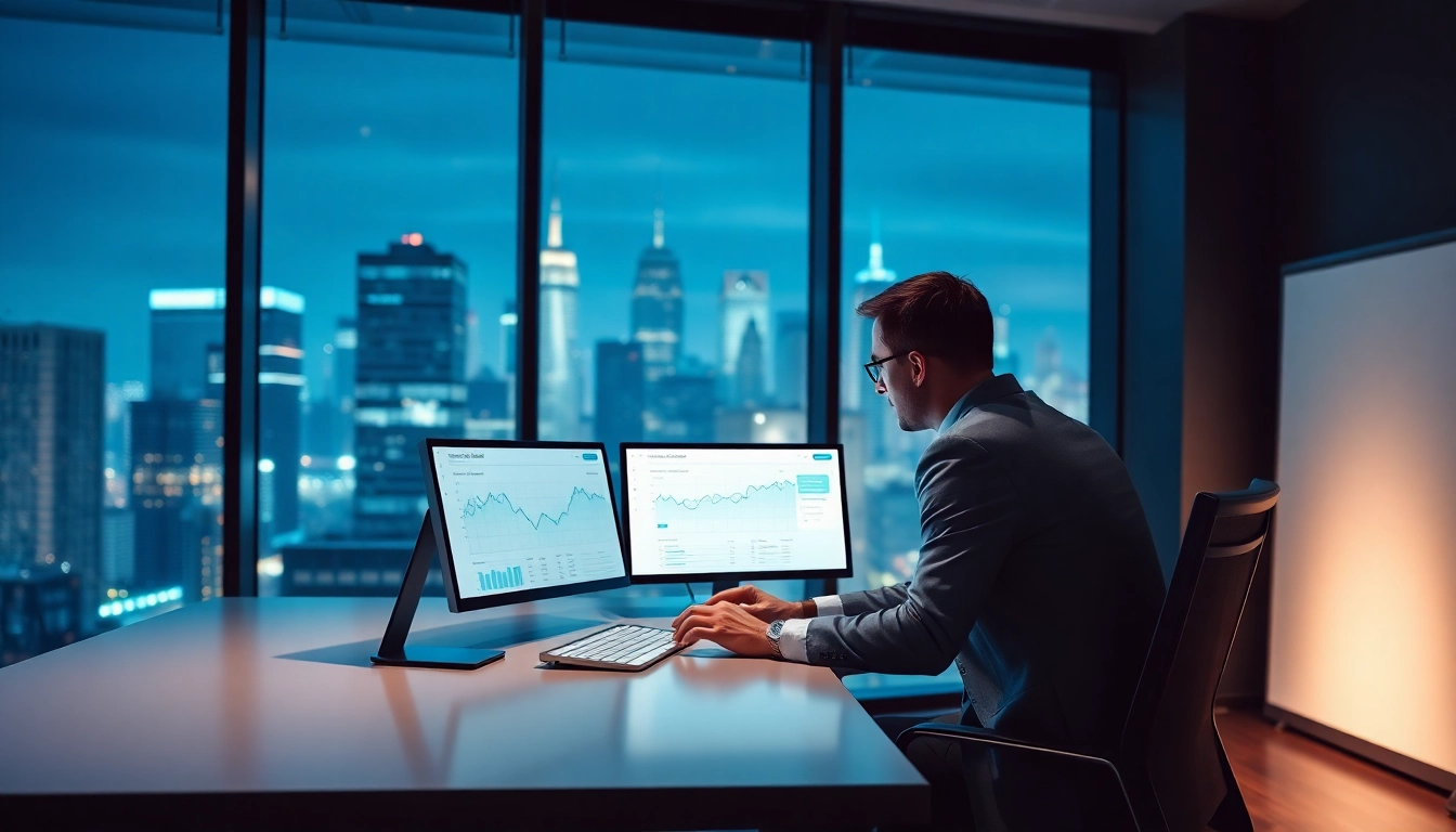 Analyze digital marketing strategies at https://orbitnix.com with advanced tools and city skyline.