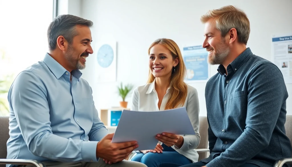 Consultation sur assurance voiture sur assurancevoituremonospace.fr avec un agent souriant.