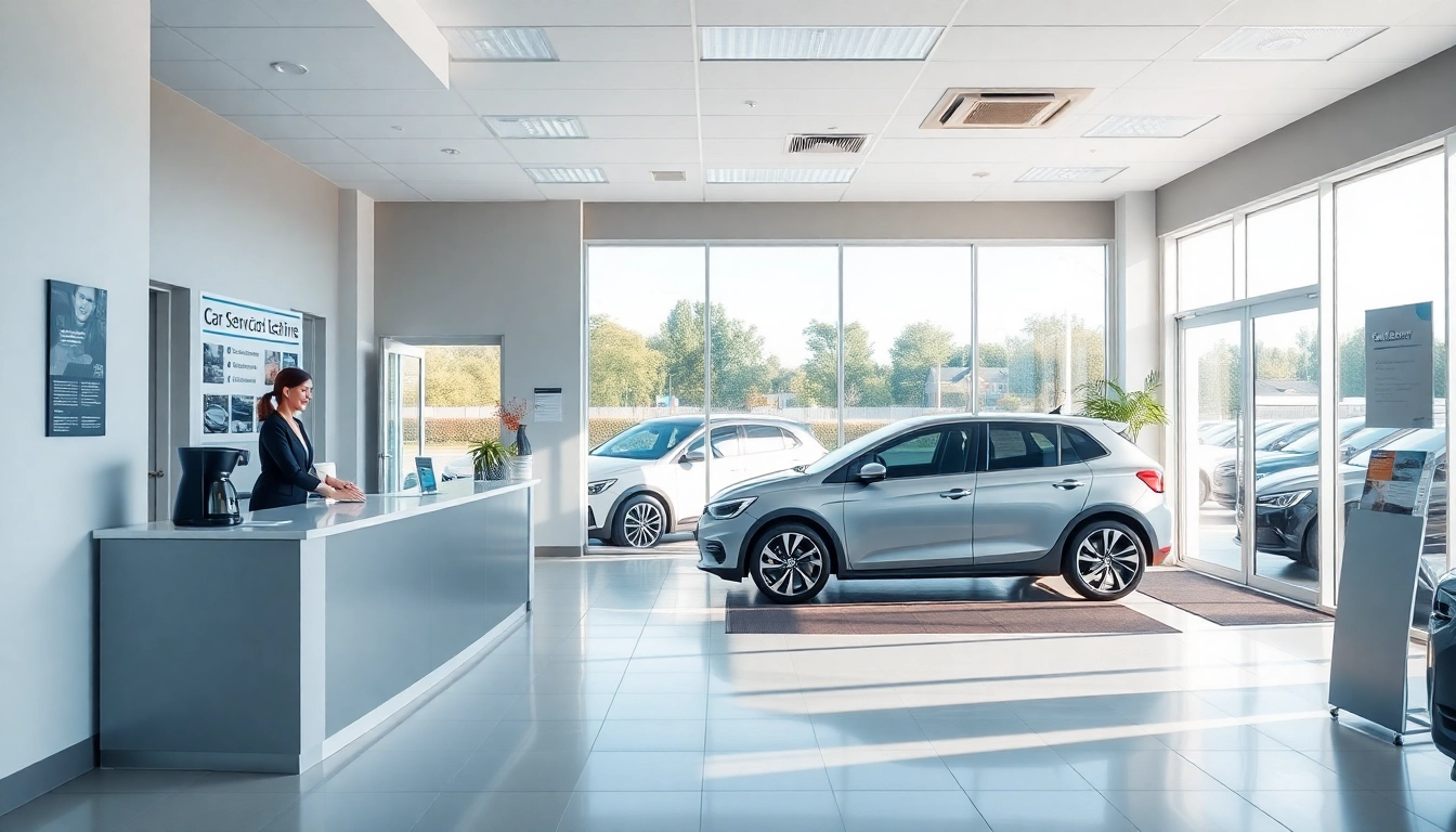 Find reliable car service near me in a modern office setting with welcoming ambiance.