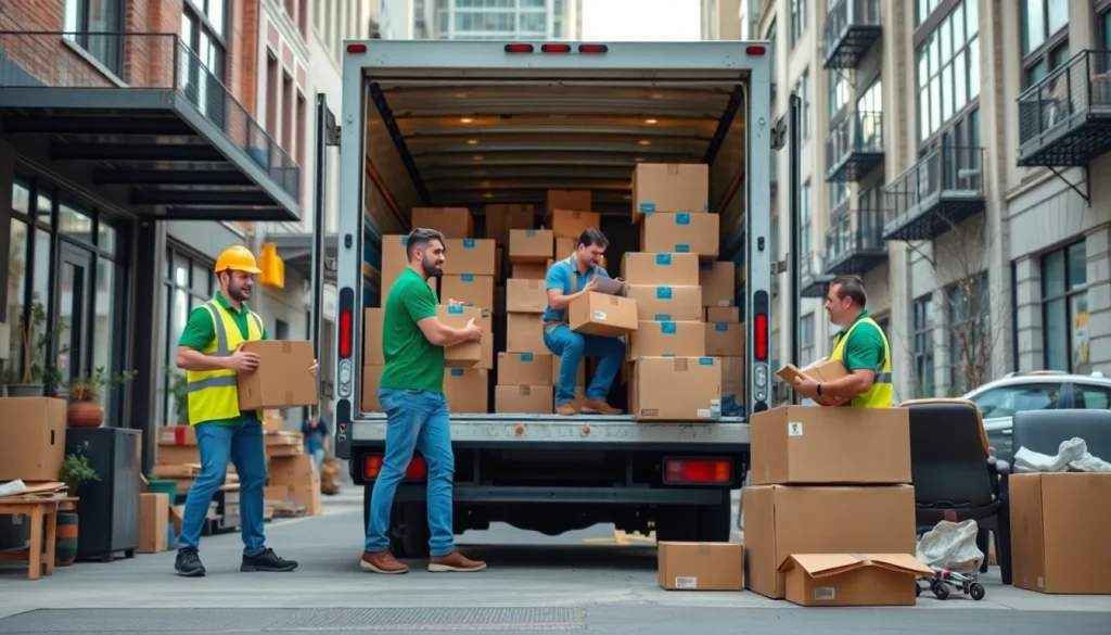 Efficient junk removal services by https://myeasyjunkremoval.com featuring a team at work.