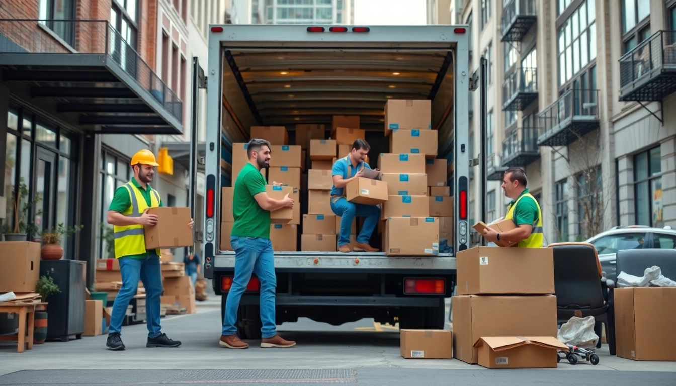 Efficient junk removal services by https://myeasyjunkremoval.com featuring a team at work.