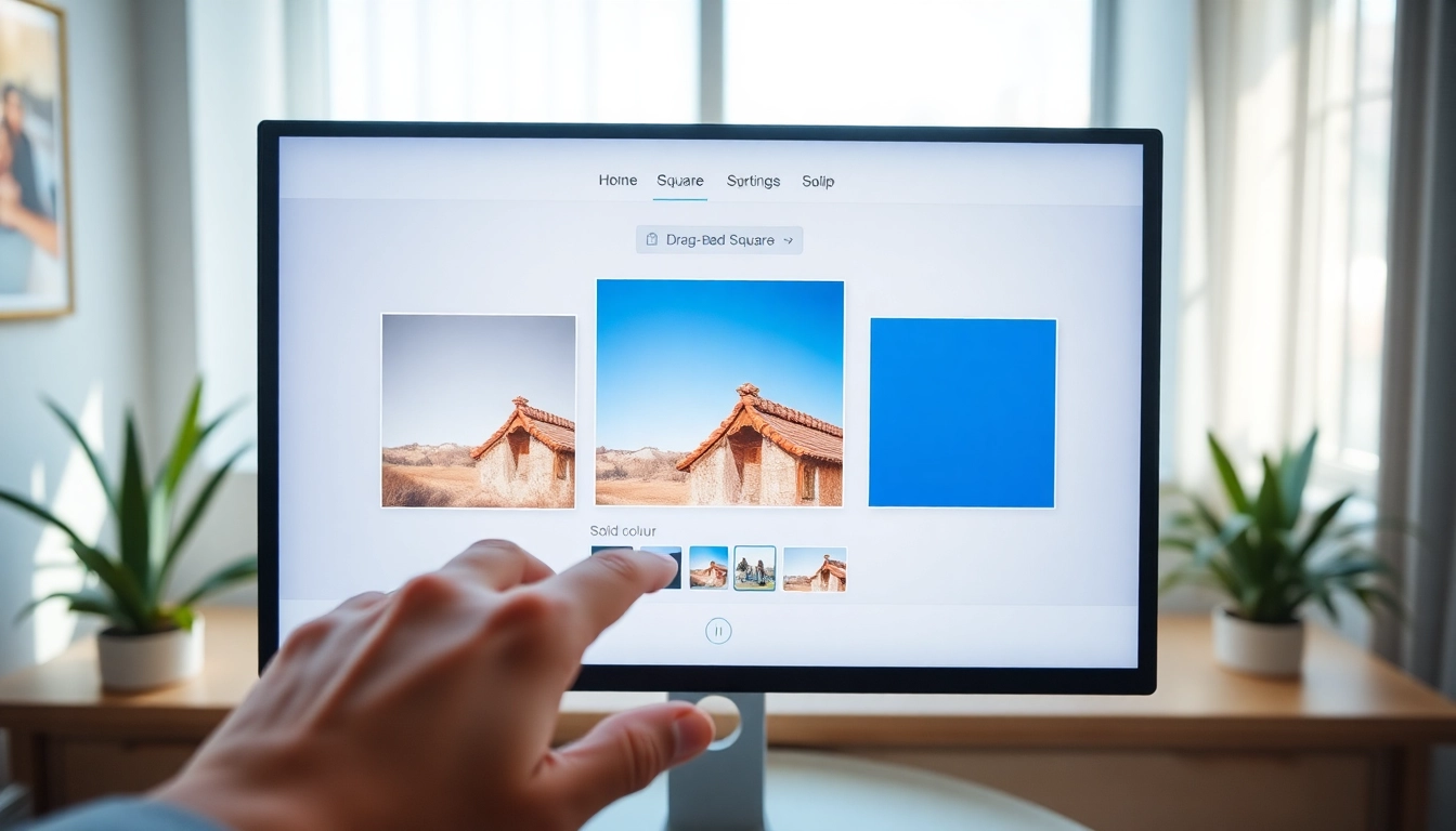 Transform your images effortlessly with our square image converter, showcasing an intuitive drag-and-drop interface.
