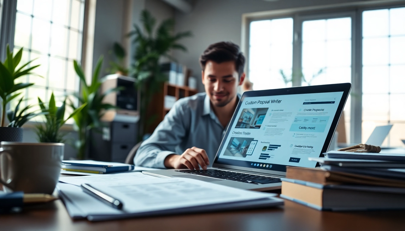 Engage in Customized Proposal Writing with a professional working on creative documents.