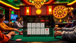 Experience the thrill of nhà cái shbet with players enjoying poker and casino games in a vibrant setting.