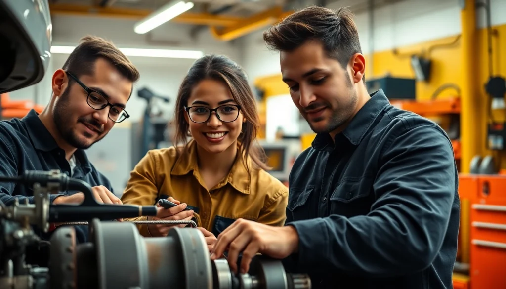 Students training in trade schools in Southern California, highlighting hands-on learning and skilled trades.