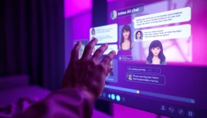 Engaging ai porn chat experience with customizable character avatars and modern digital interface.