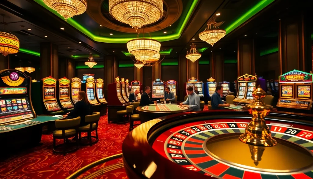 Experience the thrill of gaming at 789club link with vibrant casino tables and joyful players.
