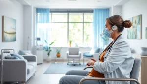 Accueillir les patients à cliniquedusoufflelepontet.fr dans un espace de thérapie respiratoire confortable.