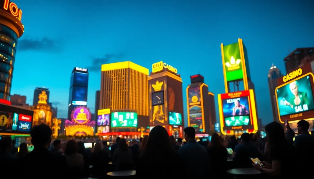 Découvrez l'excitation des casinos en ligne sur adidasfluxpascher.fr avec une vue nocturne captivante.