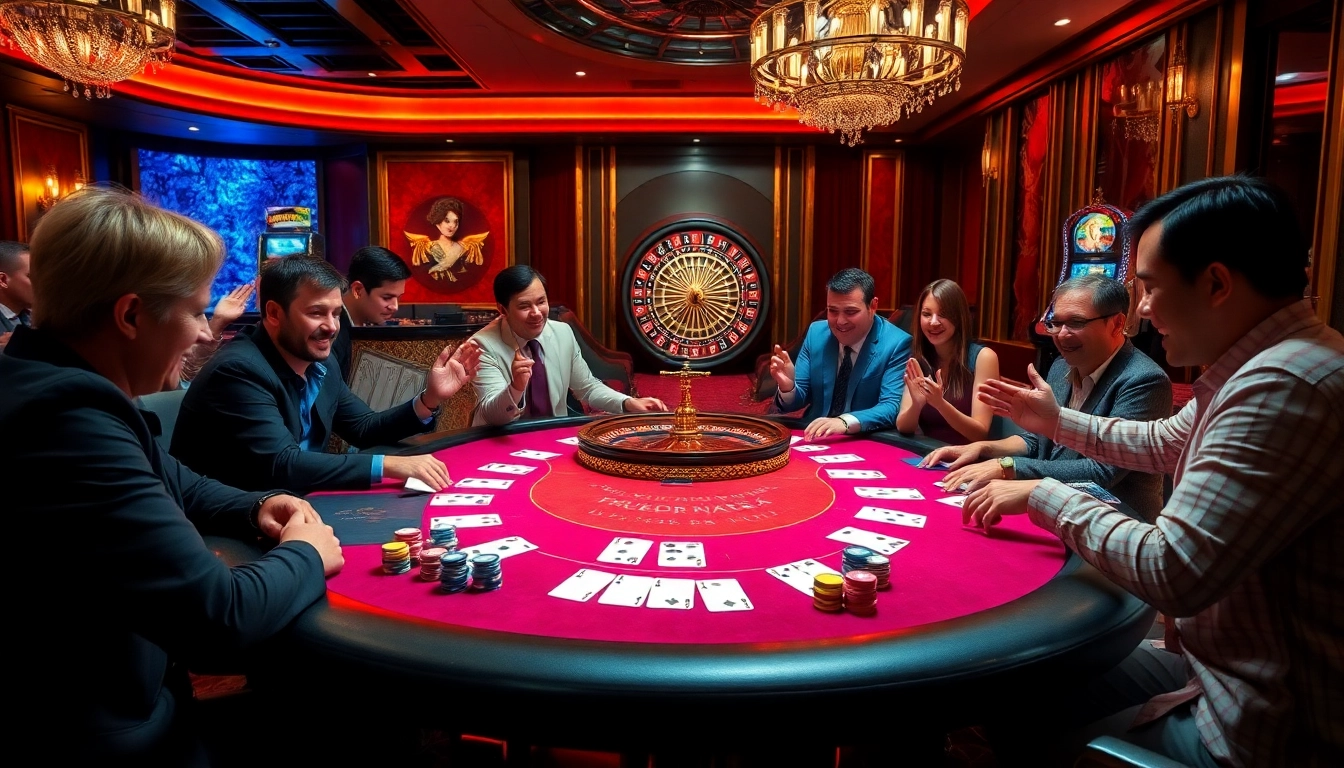 Experience adrenaline-pumping action at https://thabetc.net/ featuring a dynamic poker table scene with vibrant casino elements.