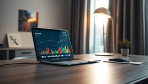 Generar ingresos pasivos en línea a través de gráficos en un escritorio moderno.