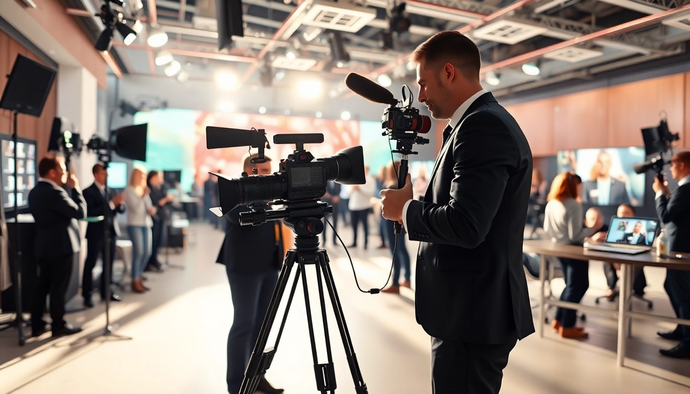 Capture from a Video Production Company Phoenix showcasing a professional filming setup in an active studio.