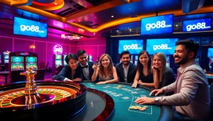 Experience the excitement of gaming at go88 .com with vibrant casino tables and thrilling action.