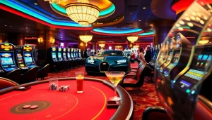 Engage in thrilling gameplay at Bugatti8 with stunning casino visuals showcasing excitement and elegance.