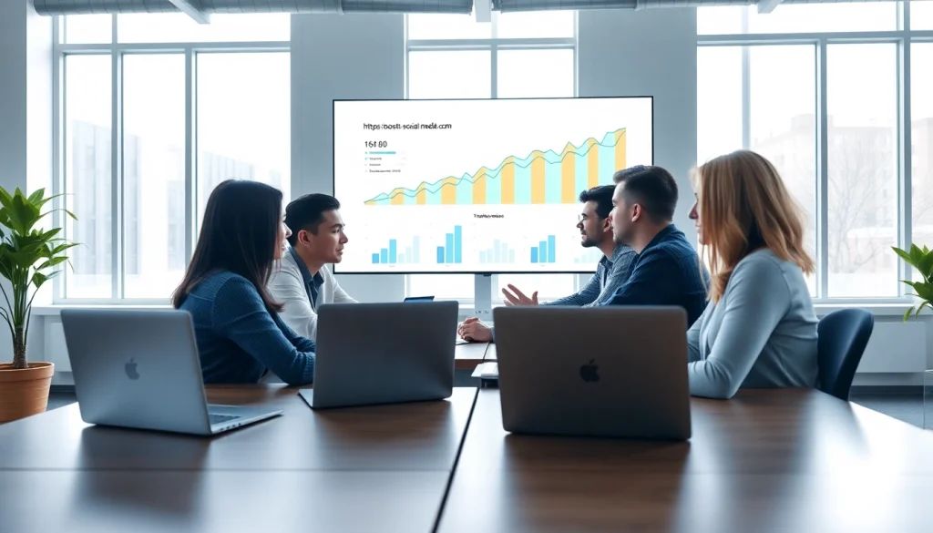 Boost social media engagement with a dynamic management team analyzing data at https://boost-social-media.com.