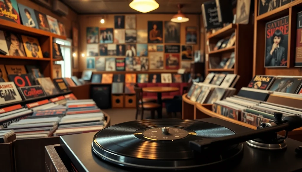 Browse unique selections to buy vinyl india at a vintage record store displayed in a cozy atmosphere.