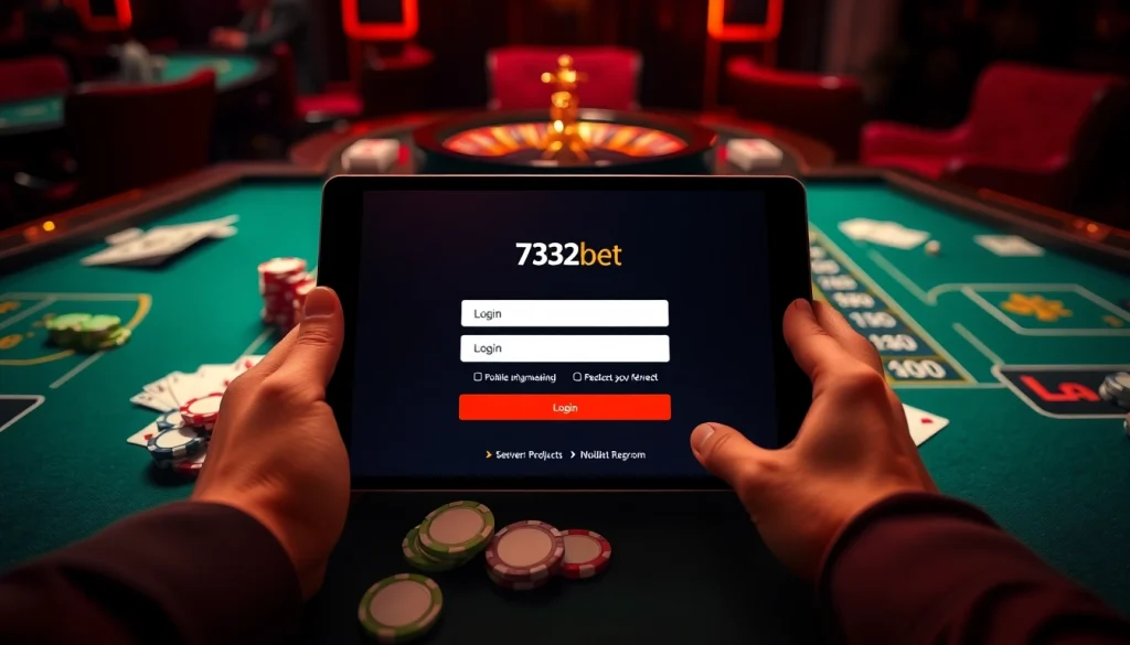 Engaging players at a luxurious casino table while using the 733bet Login for seamless gaming.