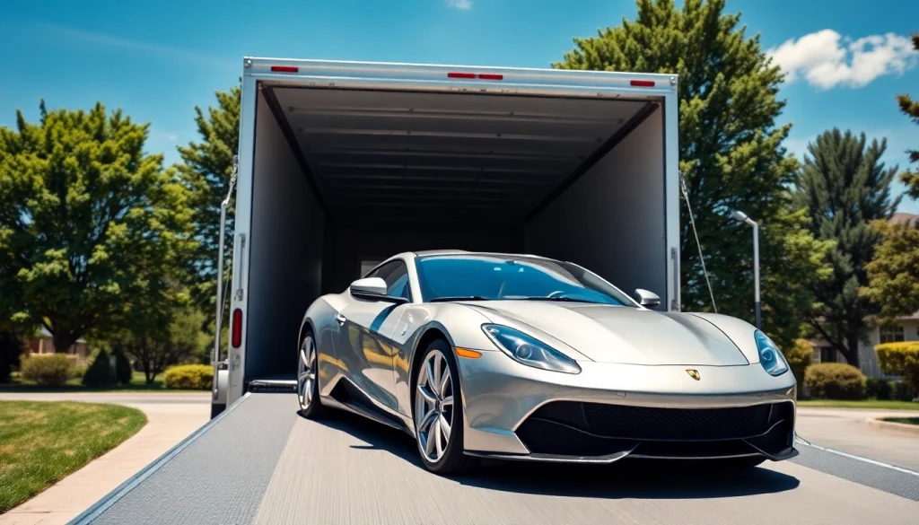 Efficiently transporting a luxury vehicle with https://luxuryautocarriers.com for safe delivery.