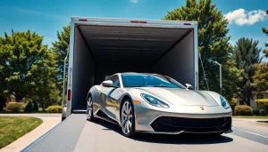 Efficiently transporting a luxury vehicle with https://luxuryautocarriers.com for safe delivery.