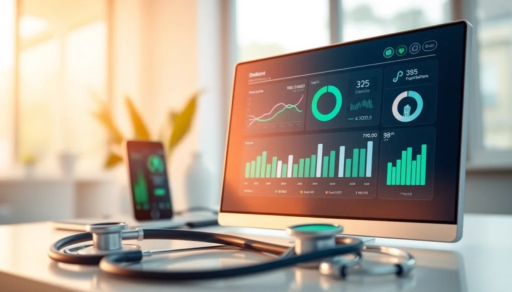 Interactive digital health dashboard on trevia.com showcasing diabetic health management tools.