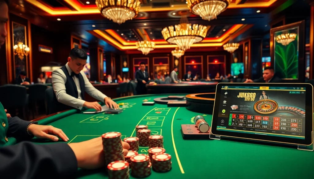Experience the excitement of jun888 baccarat with stunning visuals of casino action.