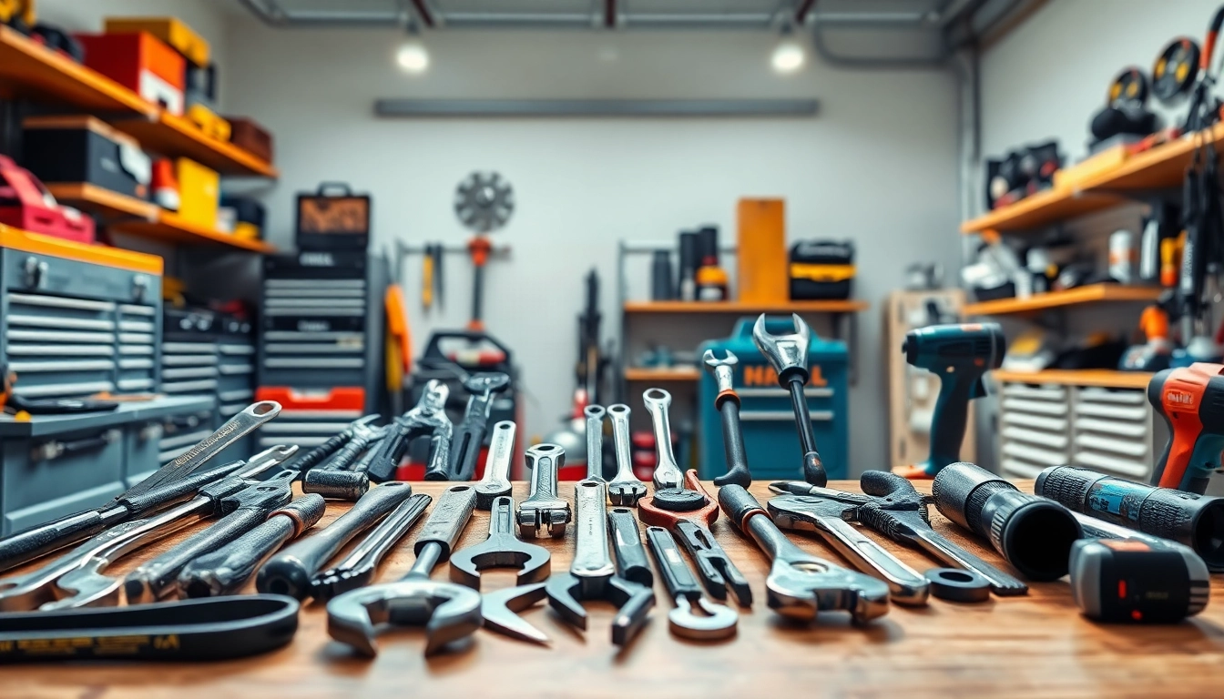Browse used tools for sale in a well-organized workshop showcasing various hand and power tools.