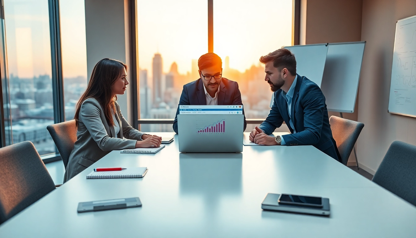 Améliorez votre stratégie en ligne avec buzznetting.fr en équipe dynamique collaborant à une réunion.