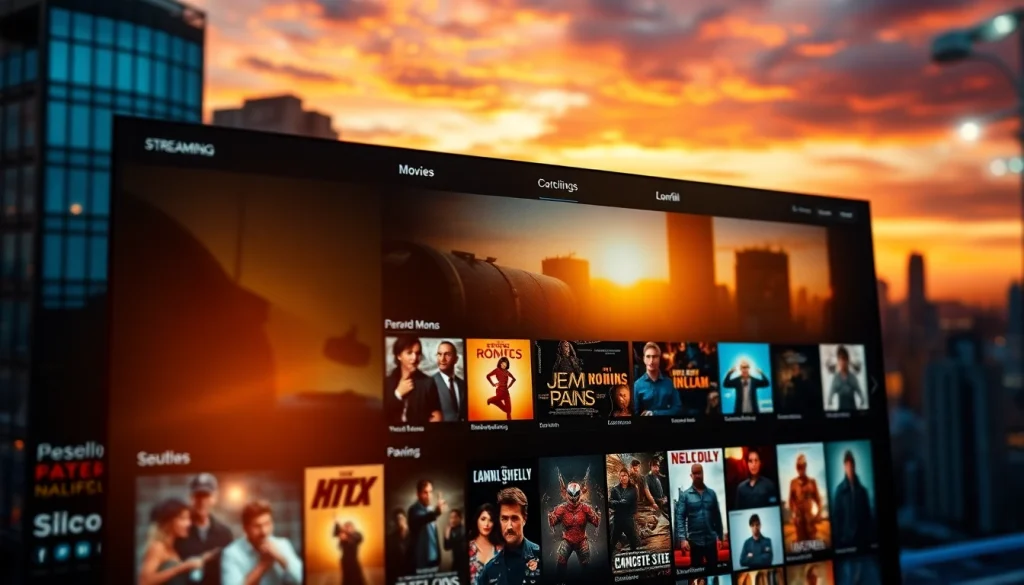 Navigate through various movies on https://bandarlayarkaca21.com in a vibrant online streaming interface.