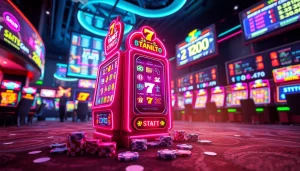 Rasakan keceriaan petanitoto dengan mesin slot berwarna-warni yang bersinar di tengah casino virtual.