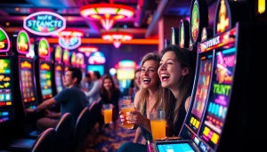 Pemain bahagia di petanitoto menunjukkan kegembiraan saat bermain slot.