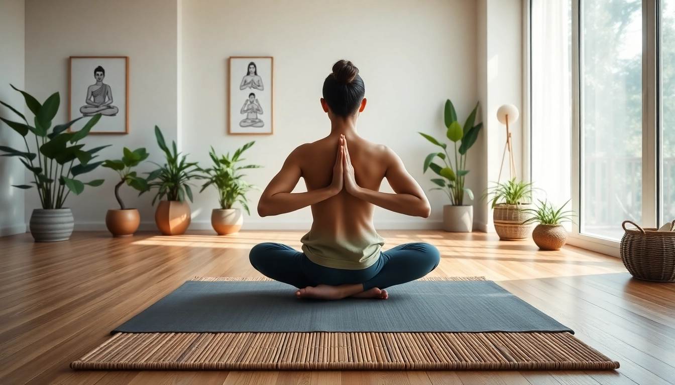 Practitioner demonstrating various Yoga mudras in a serene yoga studio setting.