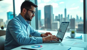 SEO analysis session with digital marketing expert in a vibrant workspace setting.