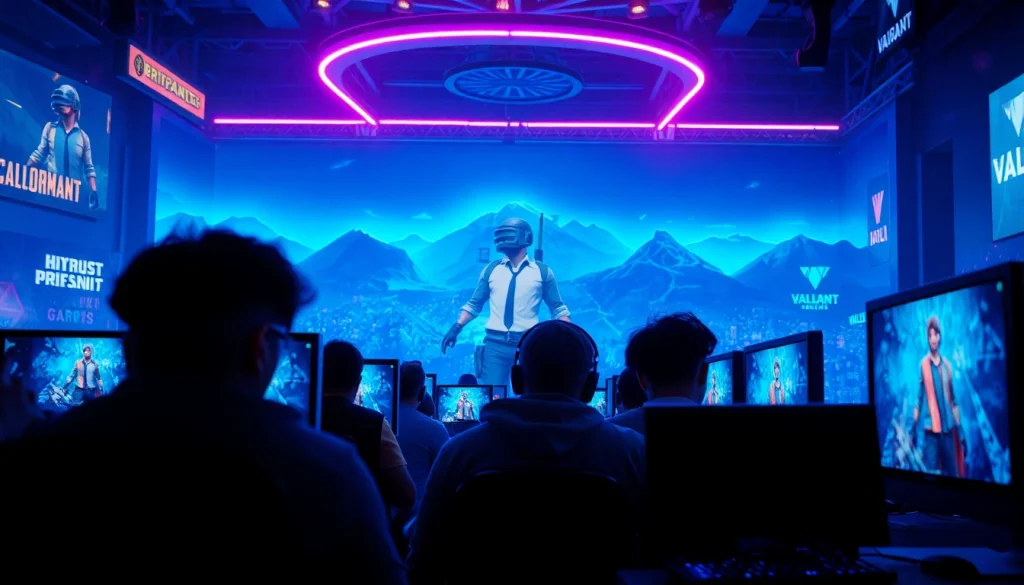 Gamers engaged in competitive play at https://www.mas4games.com, showcasing avatars and digital landscape.