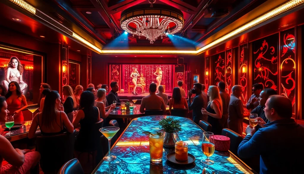 Vibrant nightlife experience at Club sxm with dancers and cocktails