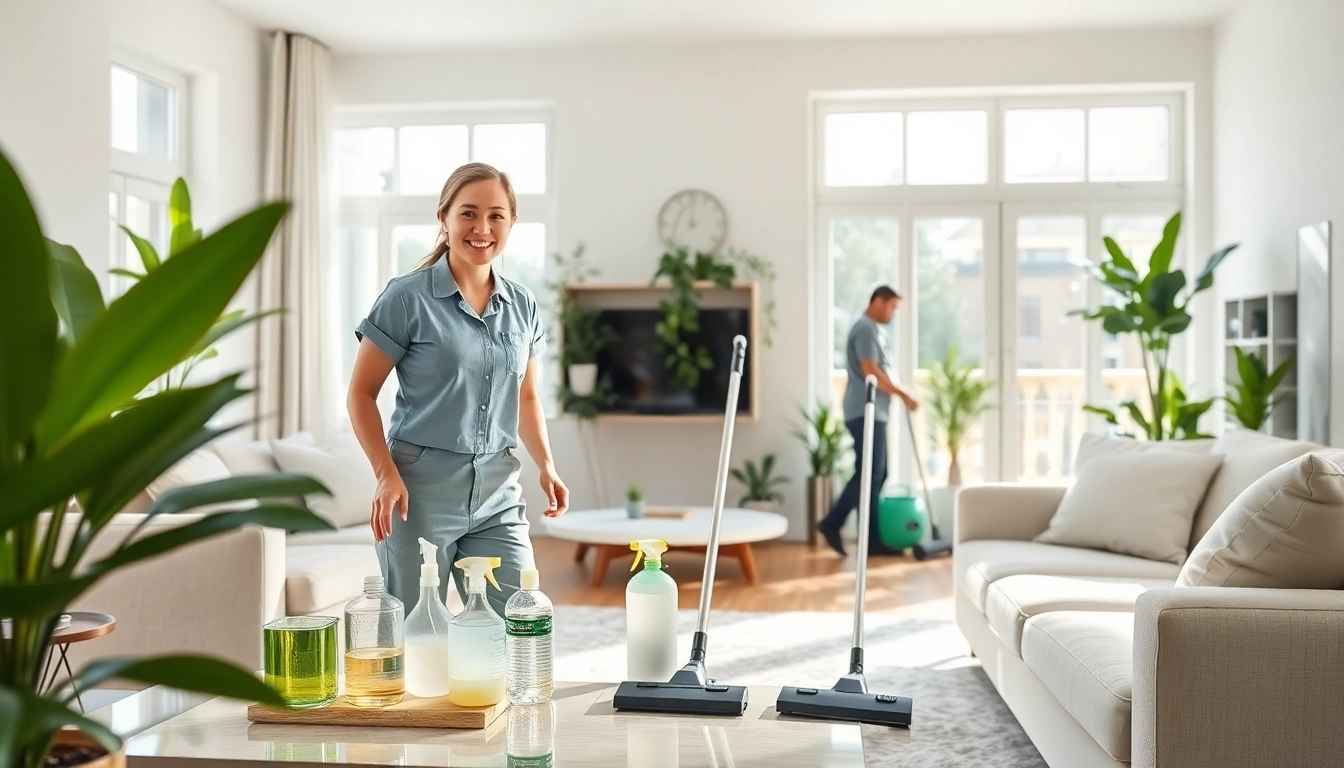 Experience a professional cleaning service making every corner sparkle in a bright home setting.
