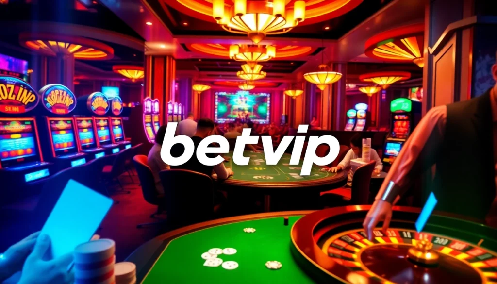 Người chơi Betvip tham gia một ván poker đầy kịch tính tại bàn casino tấp nập.